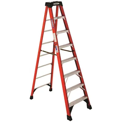 Werner 8 Ft Fiberglass Step Ladder (12 Ft Reach Height) 300 Lb Load Capacity • $199.99