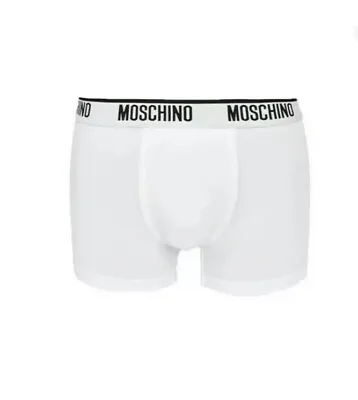 Moschino Men's US/S UK/M Basic Logo Trunk White/Black Unisex New In Box • $15