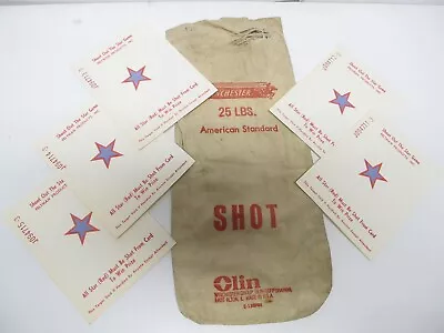 5 Vtg Shoot Out The Star Game Targets & 1 Winchester SHOT Bag~Feltman/Olin~1970s • $24.99