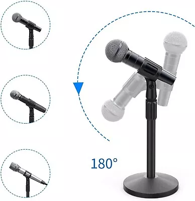 Ohuhu Professional Microphone Stands For Desk_ Black • £9.99