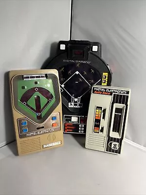 Vintage Mattel Electronic Handheld Game Baseball & Auto Race Digital Diamond Lot • $45