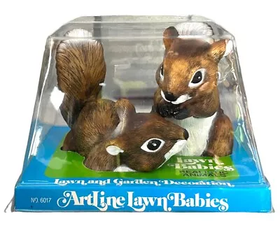 NIB Vintage Lawn Garden Patio Squirrel Family Artline Figure Lawn Babies Yard • $34.99