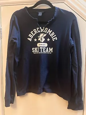 Abercrombie & Fitch Ski Team Sparkle Long Sleeve Tshirt Size XL Woman • £9.99