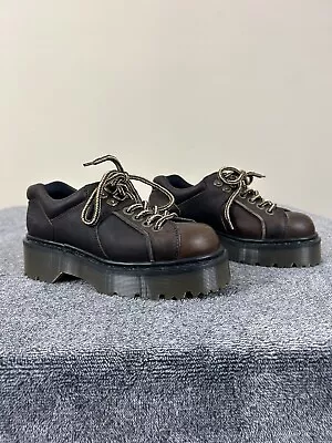 Vtg Doc Martens Air Wair Chunky Womens 6-1/2 Brown Leather Oxford Low Boots Y2K • $123.45