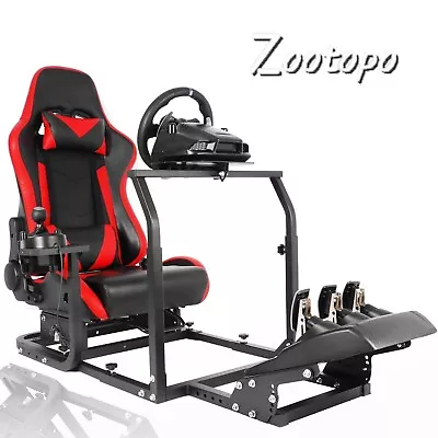 Zootopo Racing Simulator Cockpit With Red Seat Fit For Logitech G923 G29 G920 • £249.99