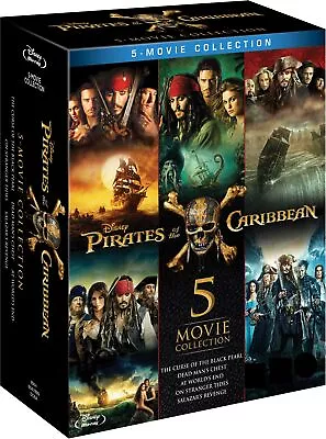 Pirates Of The Caribbean 5 Movie Collection 1 2 3 4 5 Five New Region B Blu-ray • $48.95