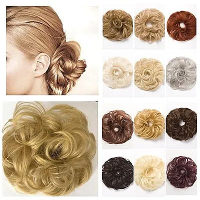 Small Medium Hair Bun Scrunchie Wrap Updo Natural Looking Koko Quality Hairpiece • £6.65