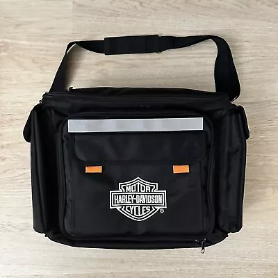  Harley Davidson Picnic Set Black Insulated Travel Cooler Bag W/Service For 2 • $29.99