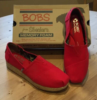 £27.50 • Buy Bobs From Skechers - Brand New Size 6 - Red Espadrille Style