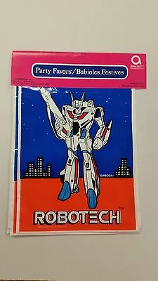 Vintage Amscan Robotech Animated Tv Show Party Favor Loot Bags  Pack Of 8 Usa  • $5.99