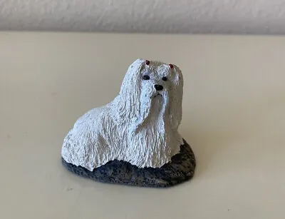 Sitting Maltese Puppy Dog Pet Figurine • $7
