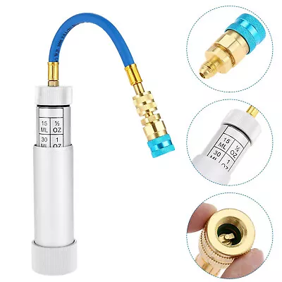 R134A Hand Turn Filler Injection Tools Car A/C Oil Dye Injector Adapter Kit M2W0 • $28.59