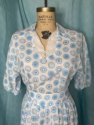 Vintage Cotton Handmade 70s 2 Pc Skirt Shirt Outfit Dress Set • $30