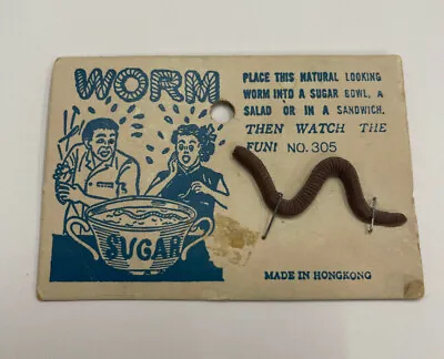 1950s NOS Vintage Growing Worm Joke Gag  New Novelty Hong Kong #305 • $13.99