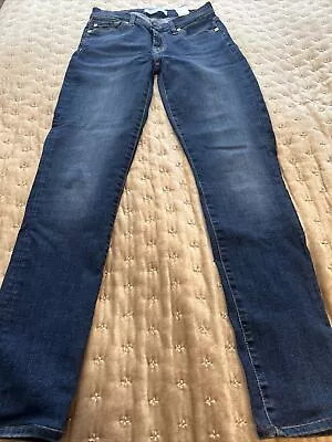 Womens '7 For All Mankind' The Skinny Blue Jeans Size 27 • £5