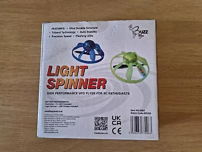 Light Spinner Remote Control UFO Flying Toy Saucer With Lights  4 Extra Battery • £10.99