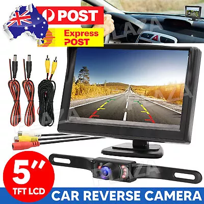 5  Reverse Camera Kit Monitor Screen Car Rear View Night Vision Waterproof Cam • $30.85