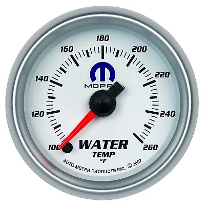 Auto Meter 880032 Mopar Series 2-1/16  Water Temperature Gauge 100-260 °F White • $214.95