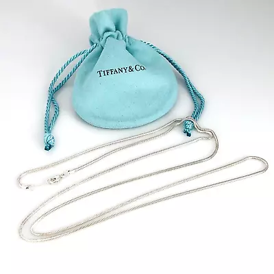 32  Tiffany & Co Sterling Silver Men's Unisex Snake Chain Necklace • $245