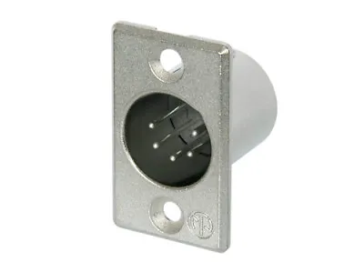 Neutrik NC5MP 5 Pole Male XLR Receptacle Solder Contacts Nickel Housing • £7.60