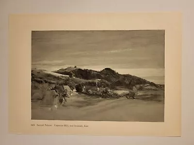 £8 • Buy Old Vintage Print Samuel Palmer Underriver Hills Near Sevenoaks Kent