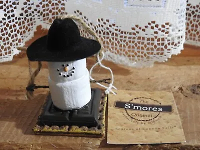 The Original S’mores Midwest Christmas COWBOY Snowman Holiday Ornament With Tag • $6.99