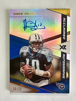 2021 Panini XR Acclaimed Autographs /25 Vince Young #ACA-VYO Auto Titans • $32