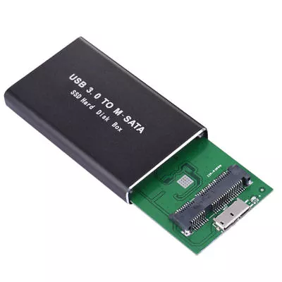 USB 3.0 To MSATA SSD Hard Disk Box Converter Adapter Enclosure External Case US • $12.99