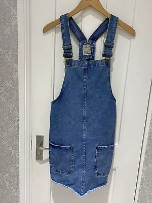 £2.99 • Buy Ladies Blue Denim Pinafore Dress From Primark Size 8