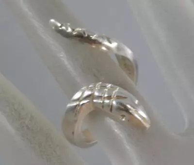 Vintage Taxco Sterling Silver Snake Serpent Wrap Ring Size 7 1/2 925 F2277 • $47.99