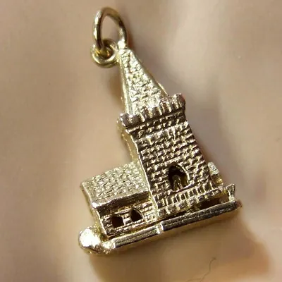 9ct Gold New Small Church Charm • £249.95