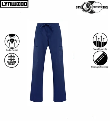 £11.99 • Buy Hospital Medical Scrubs Trousers Uniform Healthcare Lab Dentist Bottom Navy Blue