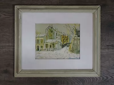 Vintage Maurice Utrillo Rue St. Vincent 1883-1955 Lithograph Signed Frame  • $28.99