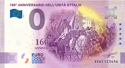 £3.18 • Buy €0 Zero Euro Souvenir Official Note Italy 2021-anniversary Unit Italy