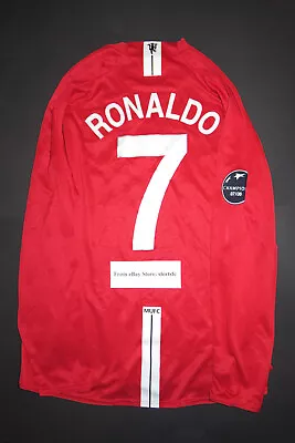 2007-2008 Nike Manchester United Cristiano Ronaldo UCL Long Sleeve Jersey Kit • $329.99