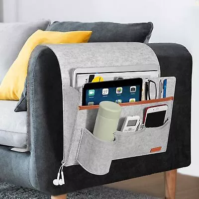 5 Pocket Sofa Arm Rest TV Remote Tablet Phone Tidy Organizer Holder Chair Drink • £5.95