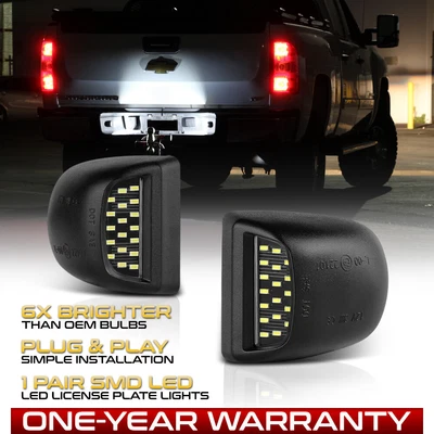 $10.98 • Buy 1999-2013 Chevy Silverado Avalanche BRIGHT SMD LED License Plate Lights Lamp SET