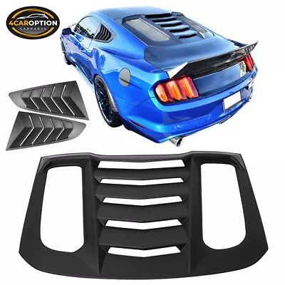 Fits 15-23 Mustang IKON V2 Style Rear Window Louver & Quarter Side Scoop • $168.99