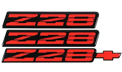 82-92 Camaro Z28 Red Rocker Panel & Rear Bumper Emblem Set Of 3 9192Z28EMBRED • $49.95