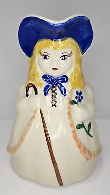 Vintage Shawnee USA  Pottery Little Bo Peep Figural 8” Ceramic Water Pitcher • $26.99