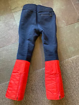 Vintage 1987 Child's Size 10  Ski Race Pants Navy Blue With Red Gator Japan Wool • $40