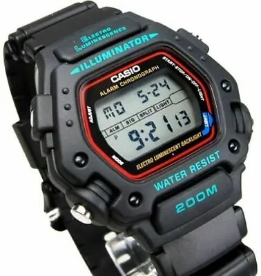 Casio DW290-1V Men's 200 Meter WR Chronograph Watch Alarm Resin Strap • $39