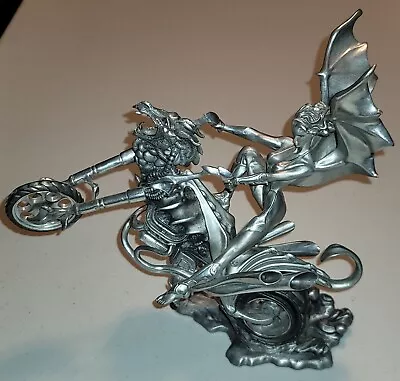 Franklin Mint Julie Bell  Passion Burns  Collectible Pewter Motorcycle Figurine • $74.99