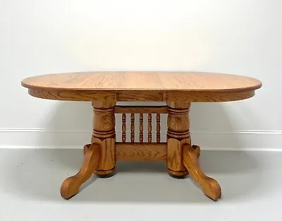 Amish Made Rockford Style Oak Oblong Trestle Dining Table • $995