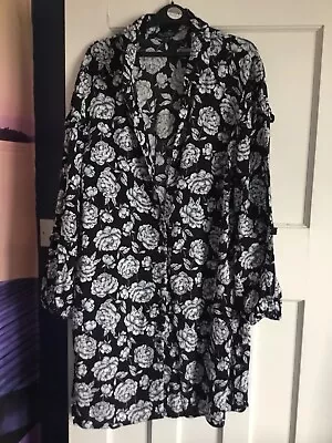 Size 16 Miss Selfridge Shirt Dress Black And Cream • £1.50