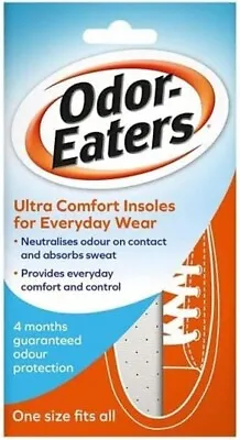 Odor-Eaters Ultra Comfort Odour-Destroying Deodorising Comfort Insoles For E • £6.33