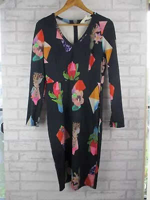 $79 • Buy Miranda Skoczek For Gorman Womens Pencil Dress Floral Print 12 Long Sleeves