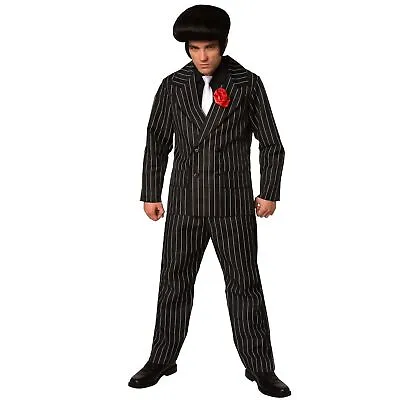 Mens 1920s Gangster Suit  Fancy Dress Costume 20s Mafia Boss Halloween Outfit • $40.95