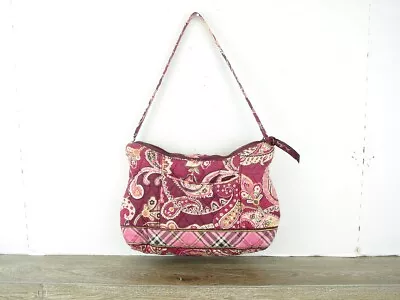 Vera Bradley Handbag 10  Piccadilly Plum Retired Pattern Cotton EUC LOOK! • $11.30