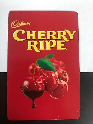 Vintage Art Swap Playing Card: Aussie Cadbury Cherry Ripe Chocolate Advertising • $2